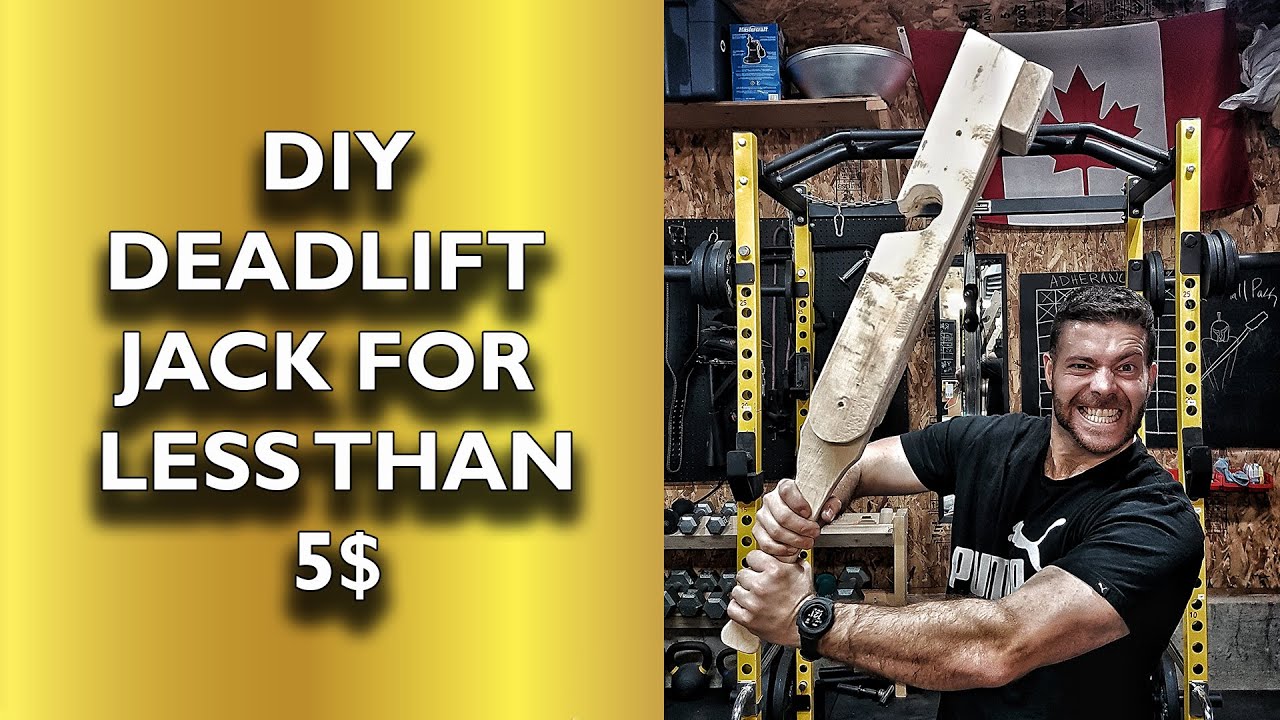 HOW TO MAKE A DEADLIFT JACK FOR LESS THAN 5$ -  EASY GARAGE  / HOME GYM DIY