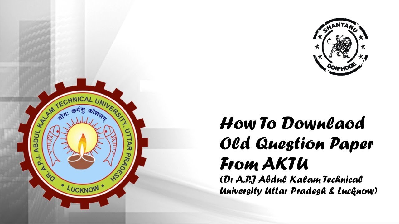 How to Download old question paper from AKTU