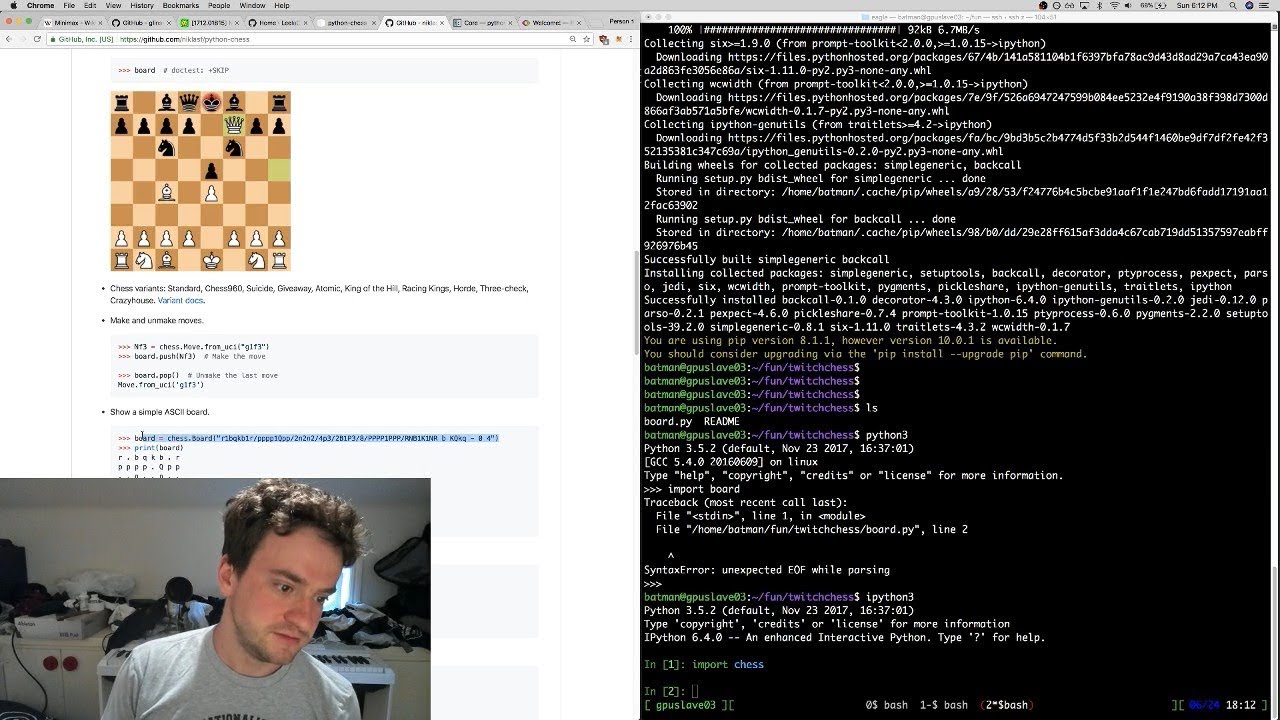 George Hotz | Programming | twitchchess | a simple neural chess AI | Part1