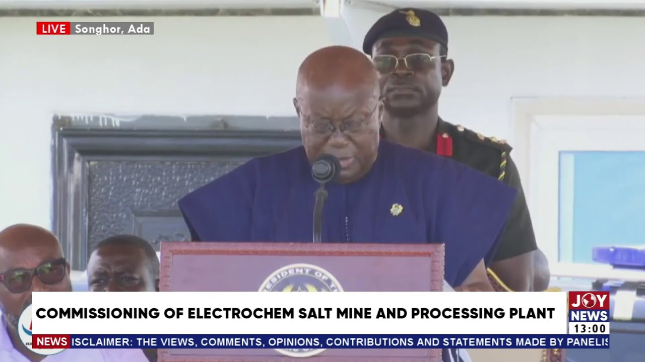 Pres. Akufo-Addo Commissions Electrochem Salt Mine And Processing Plant at Ada | JoyNews Today