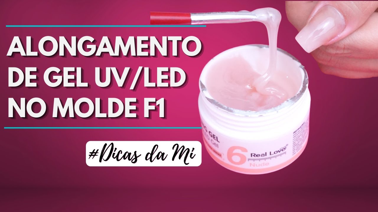 TESTEI O ALONGAMENTO GEL UV/LED COMUM COM NO MOLDE F1