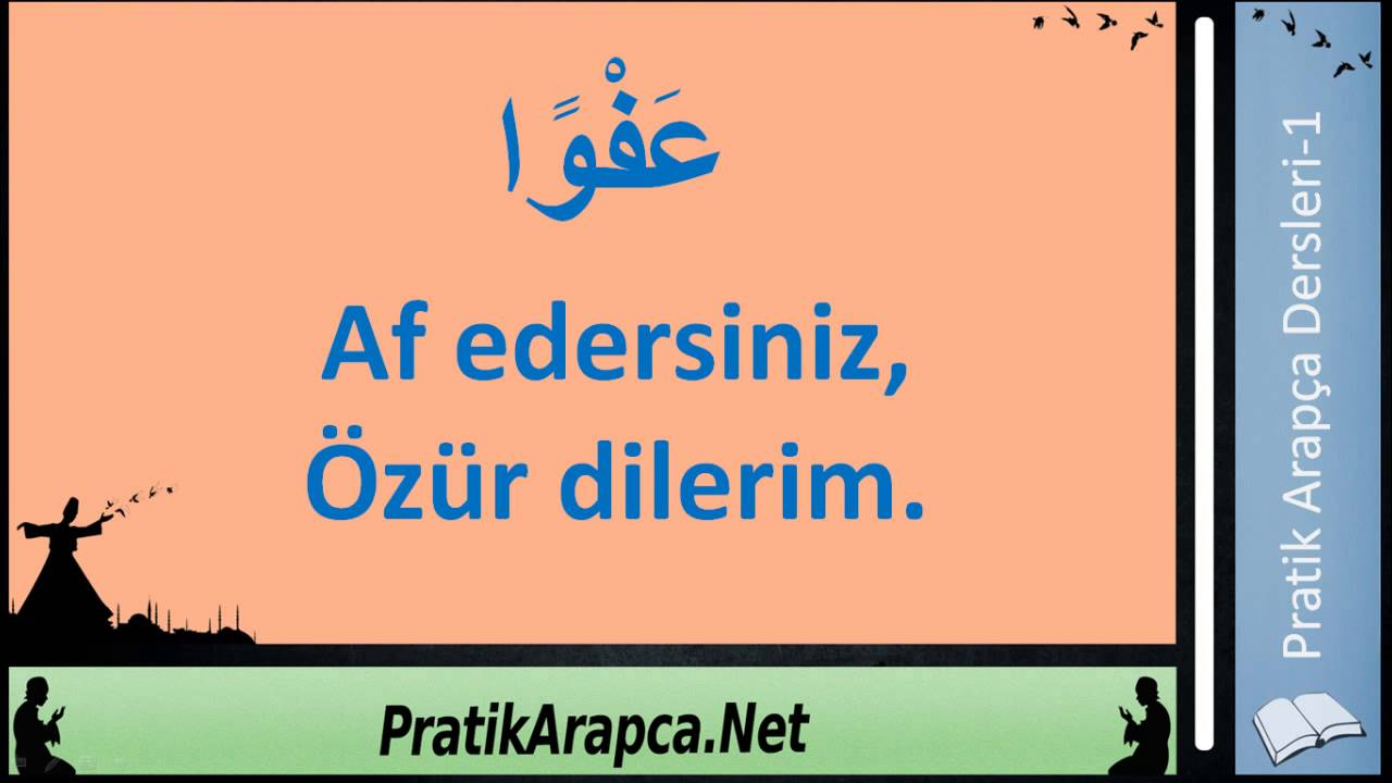 Pratik Arapça Dersleri 1.Ders