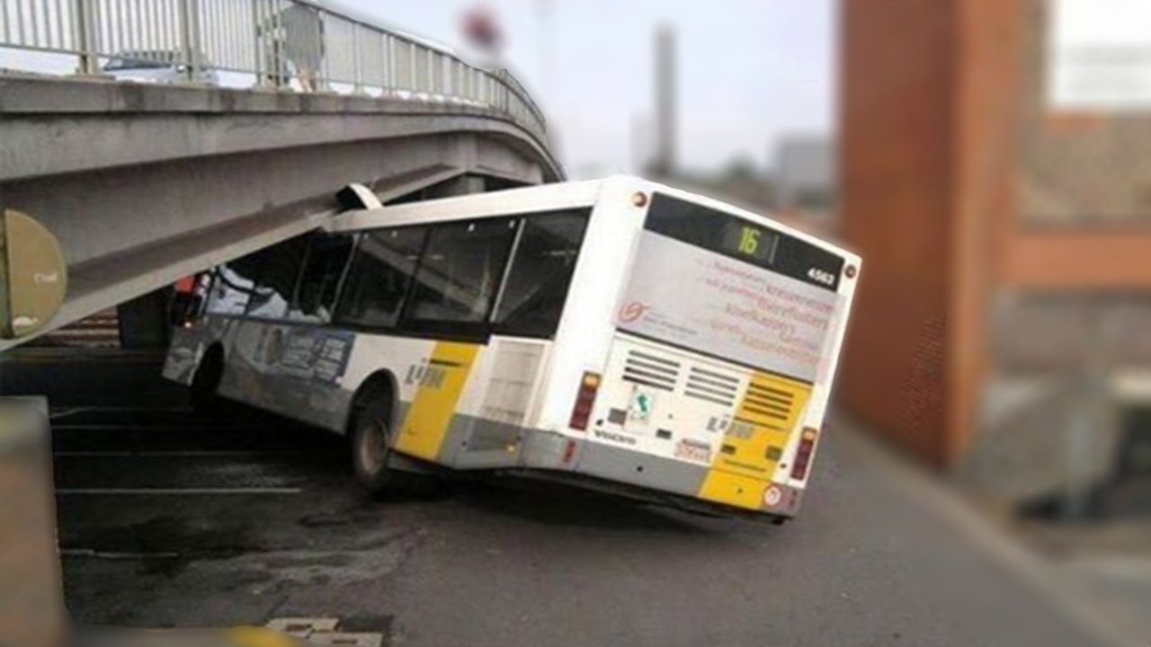 IDIOT BUS DRIVERS, CRAZY BUS DRIVING FAILS 2017