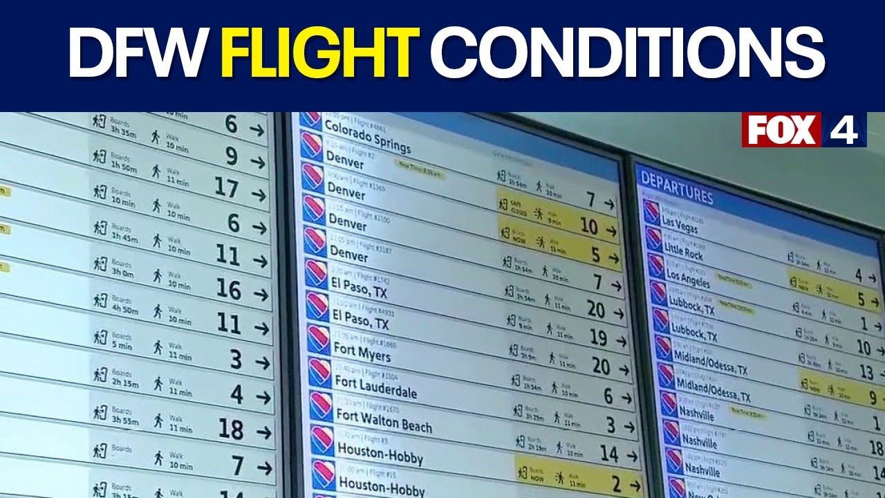 Flight conditions at Love Field, DFW