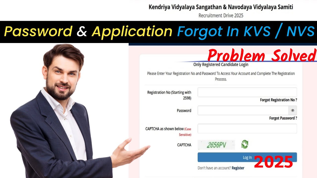 Forgot Password In KVS / NVS Online Form | Forgot Application Number In KVS Online Form 2025