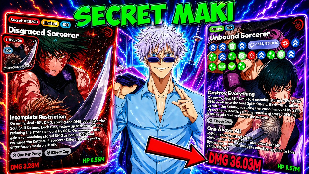 Секретная карта Маки может быть лучшей в Anime Card Clash... Roblox