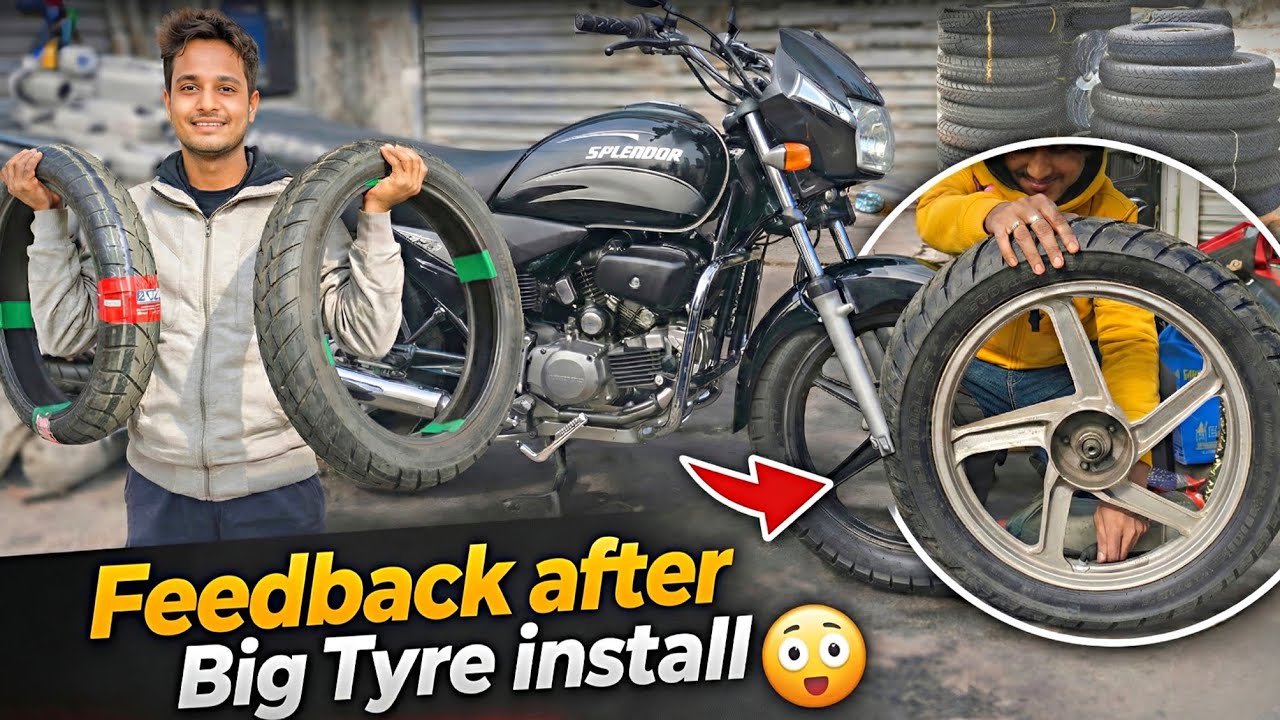 Feedback After Big Tyre Installation😮 || Use After 15 days || 100/90/18R Section || All Information.