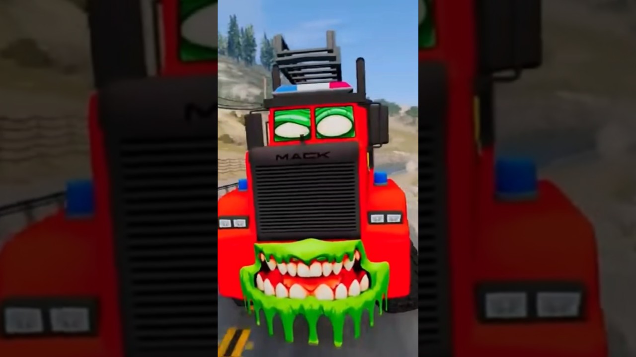 Zombie Mack Truck Monster #short #coffindance #meme #mcqueeneater  #beamingdrive