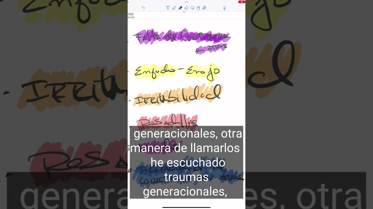 S&iacute;ntomas de trauma generacional