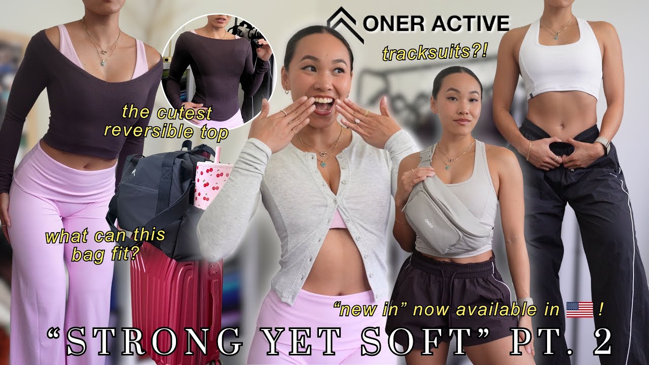ONER ACTIVE “NEW IN” TRY ON HAUL + REVIEW | mellow rib, woven tracksuits, accessories (now in 🇺🇸!)