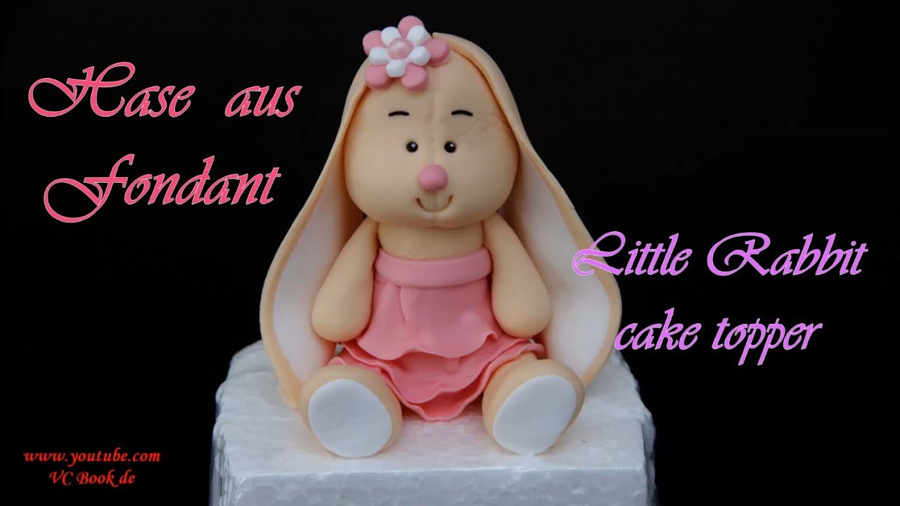 Hase Topper aus Fondant / Bunny Rabbit Cake Topper / Fondant Rabbit