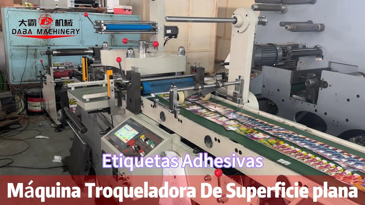Máquina troqueladora plana de etiquetas adhesivas con troquelado IML