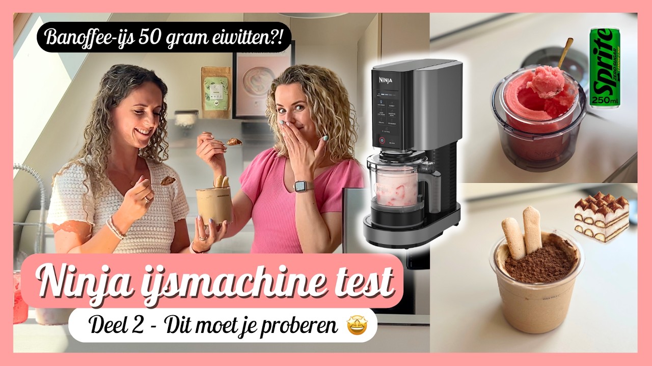 Gezond TIRAMISU IJS met 30g eiwit! 😲🍨 + Watermeloen SLUSH PUPPY 🍉 | Ninja Creami recepten!