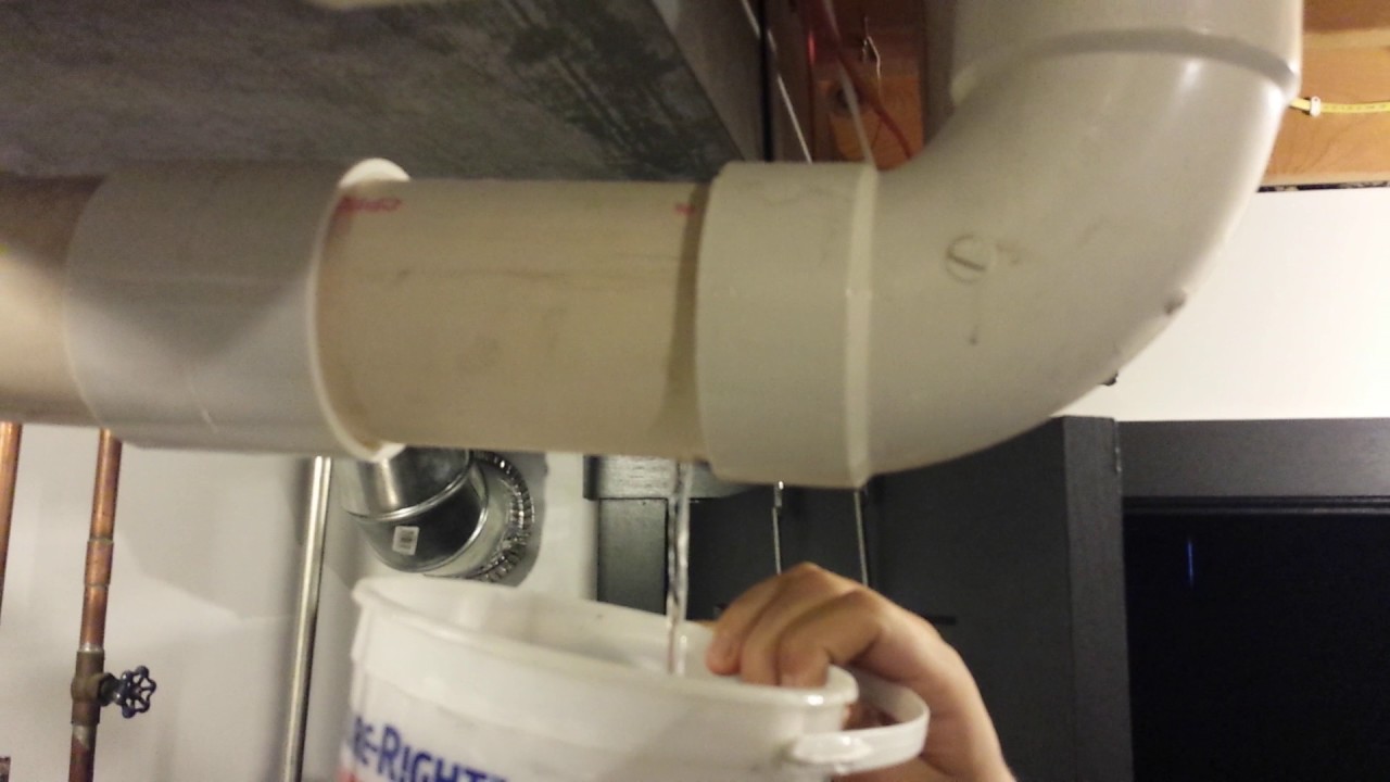 Furnace exhaust holding water
