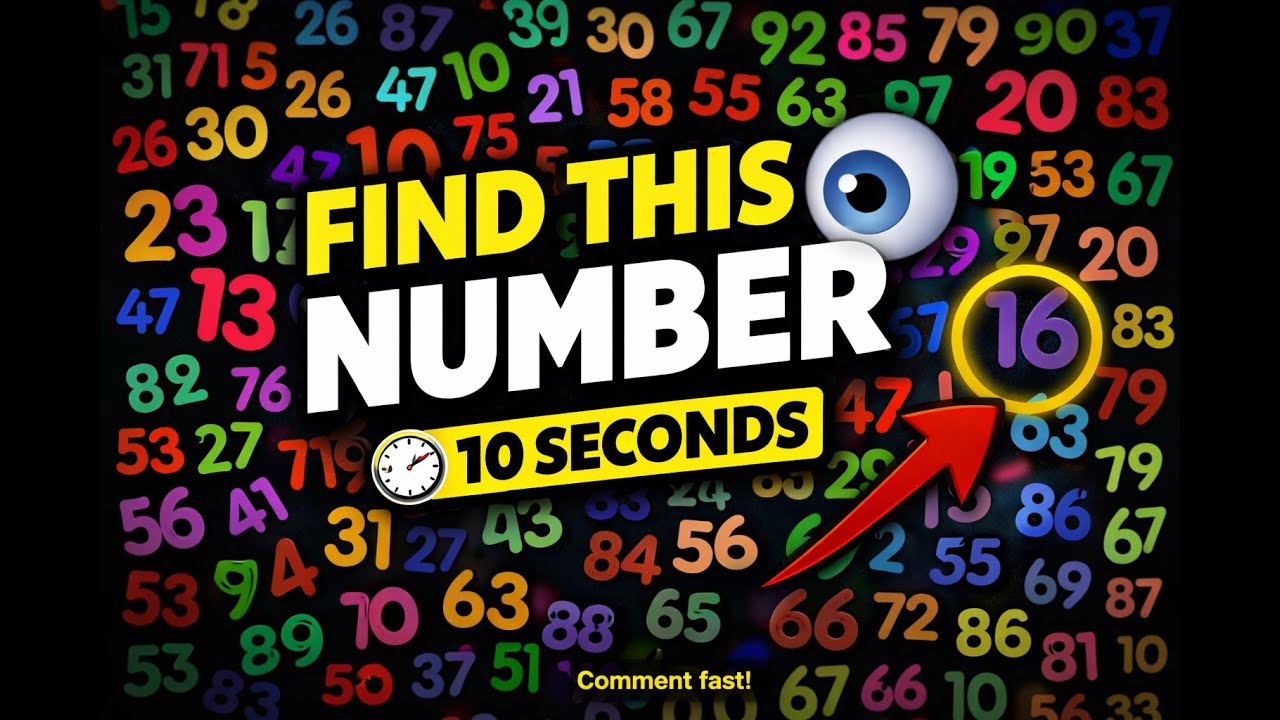 1–100 Number Test 🧠 | Only Sharp Eyes 