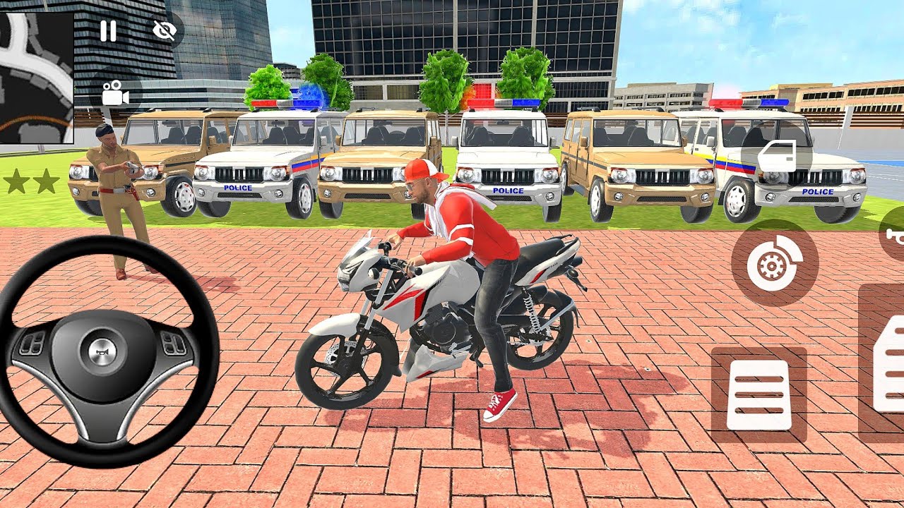 Franklin parked 3️⃣ Bolero cars and 3️⃣ police cars inside the house 🏠 Indian Theft Auto Simulator 💥