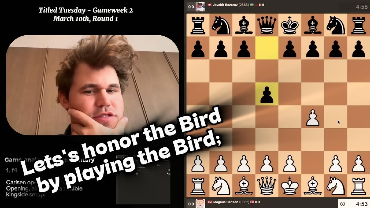 Magnus Carlsen’s Endgame Technique with the BIRD OPENING