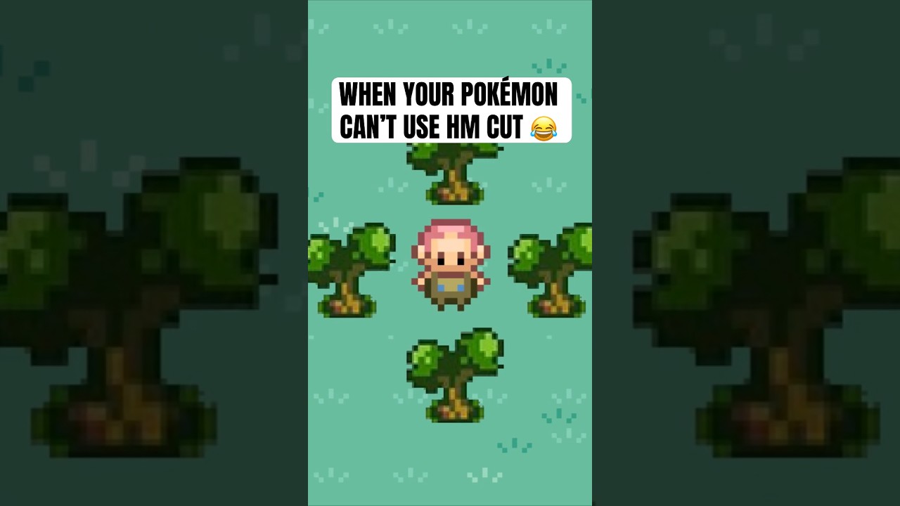 When your Pok&eacute;mon can&rsquo;t use HM cut 😂 #pokemon #shorts