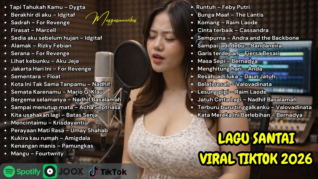 LAGU SANTAI VIRAL TIKTOK 2026  | Top Pop Indonesia Terbaru 2026 Cover Akustik Paling Enak Didengar