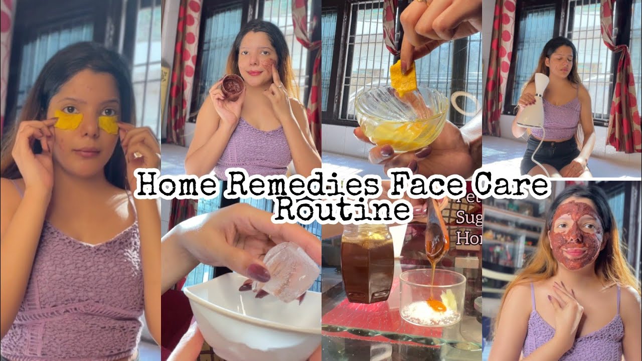 My Sunday All Natural DIY Face Pamper Routine ❤ | Dark circles, lip scrub, face glow pack #selfcare