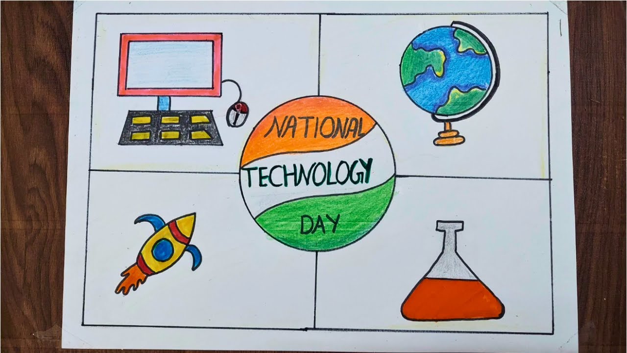 National Technology Day Drawing 11 May | How to Draw Technology Day Poster Drawing easy Science Day
