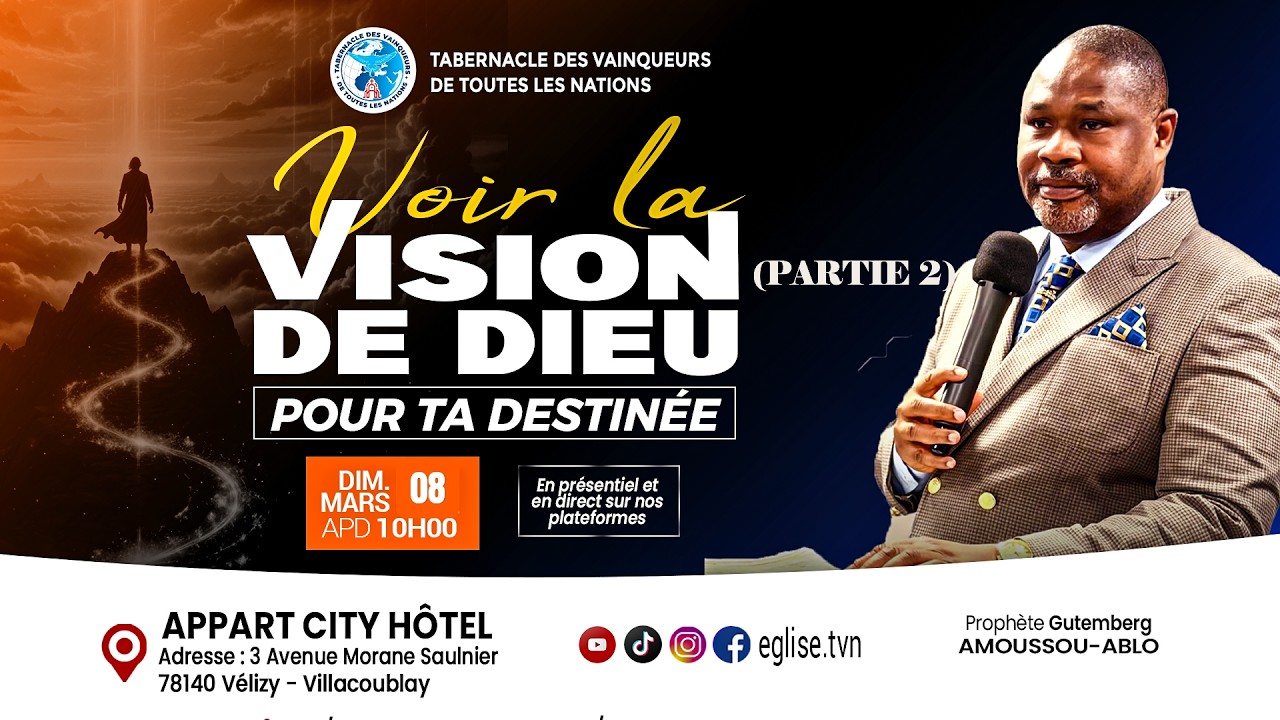 CULTE DU 08/03/2026 || VOIR LA VISION DE DIEU POUR TA DESTINÉE (PARTIE 2) || PROPHÈTE GUTEMBERG