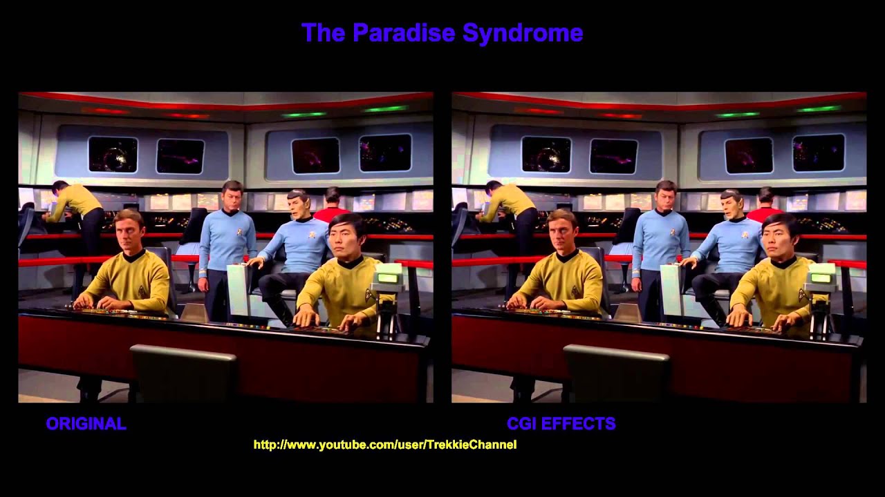 Star Trek - The Paradise Syndrome - visual effects comparison