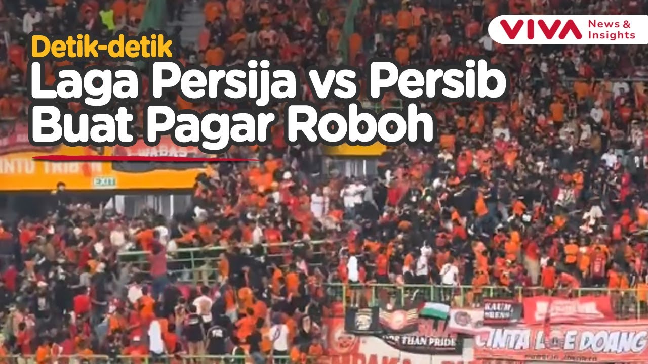 Baru Selesai Direnovasi, Pagar Pembatas Stadion Patriot Jebol Saat laga Persija vs Persib