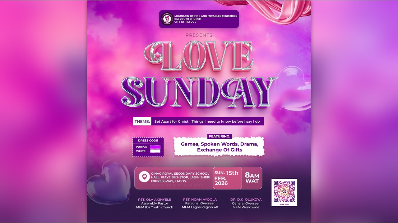 MFM IYYAC || LOVE SUNDAY SERVICE || 15TH FEB. 2026