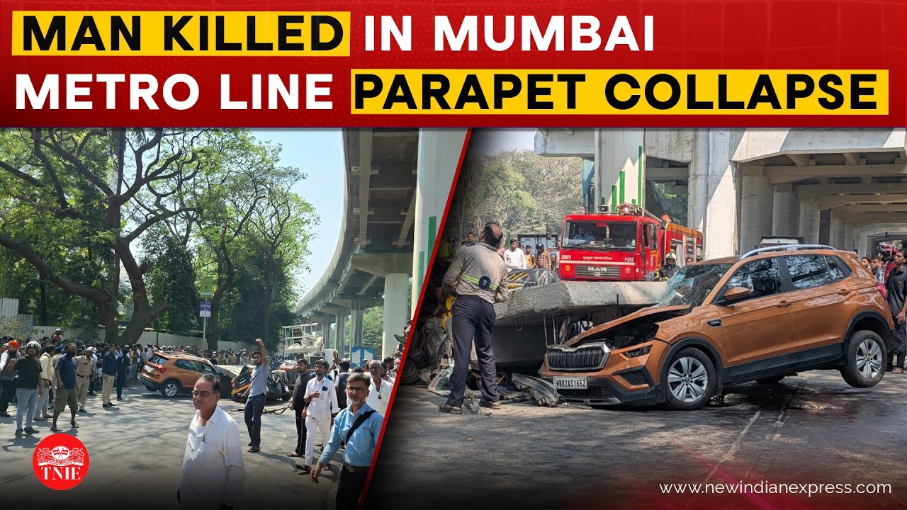 One killed, three injured as under-construction Mumbai metro line parapet collapses on vehicles