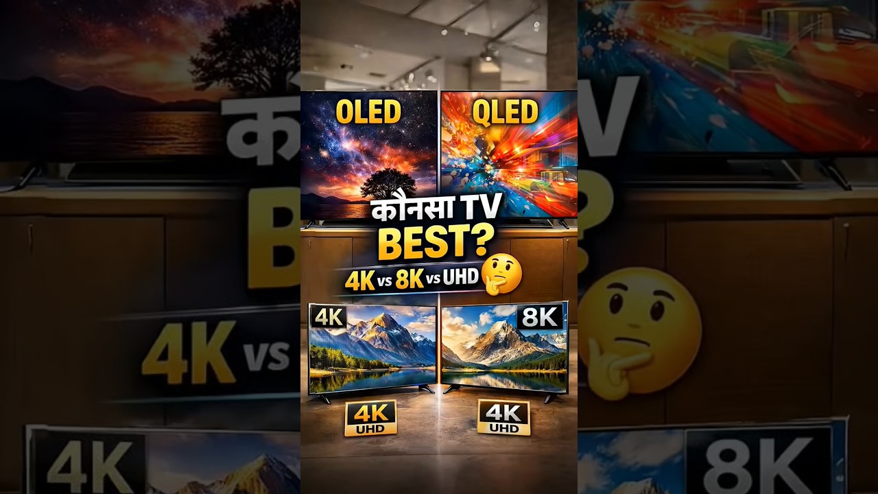 Which TV to buy OLED vs QLED_ 4K 8K UHD By factbynappo #tv​ #led​ #oled​ #qled8k​ #hdtv​ #shorts​