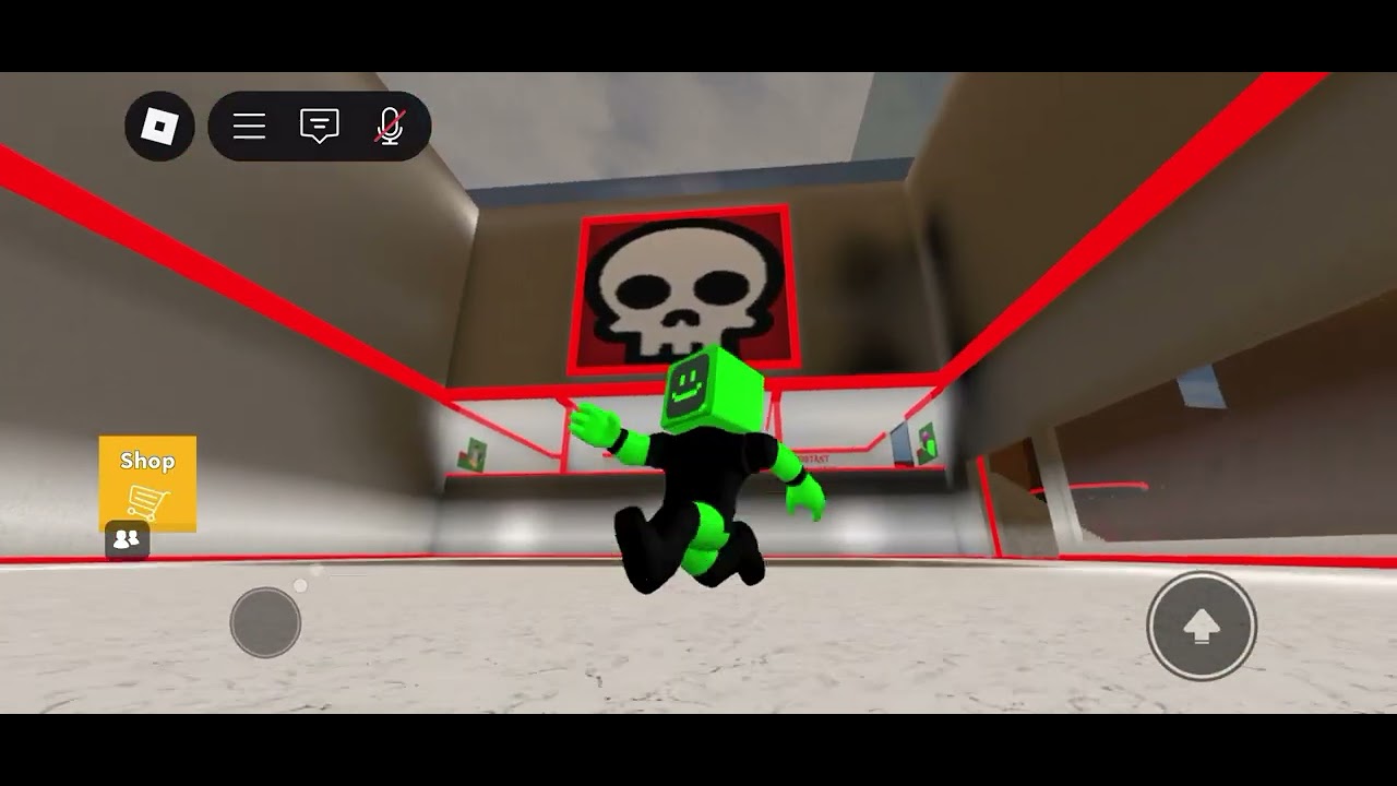 Green computer boy get crushed by a speeding wall in Roblox!!￼