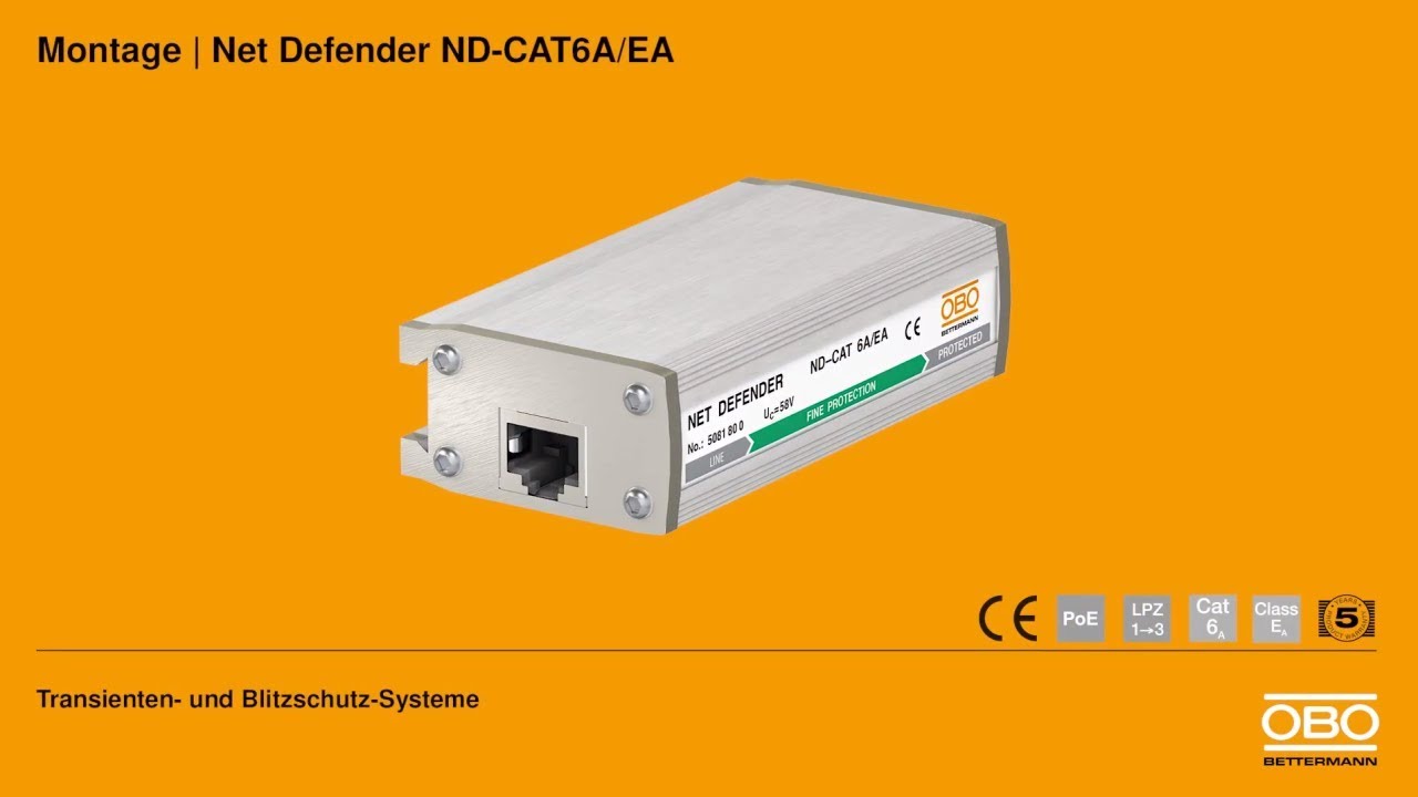 Montage Net Defender &ndash; OBO Bettermann