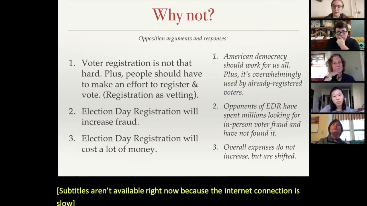 Election Day Registration Campaign Webinar