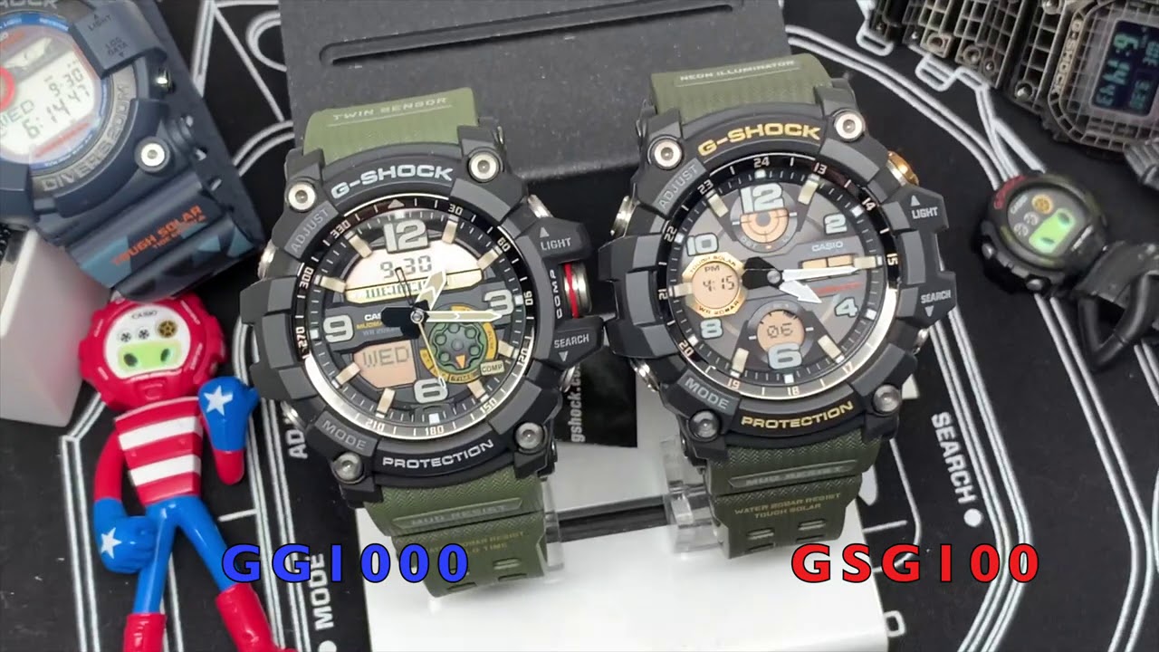 Подробное сравнение GSG100 и GG1000 Mudmaster — какие часы выбрать и почему? Часы CASIO против