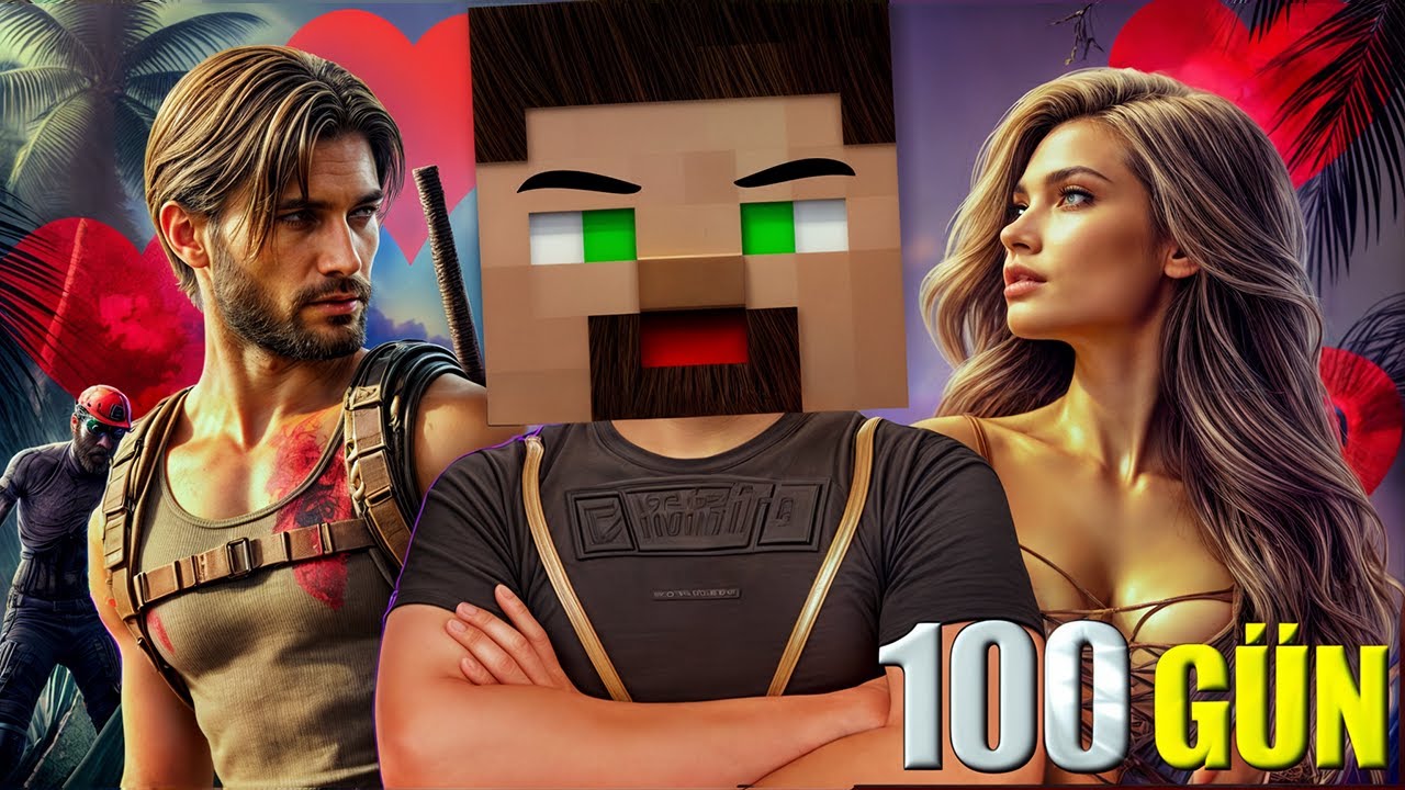 1 KIZLA 1 ERKEK ZOMBİLERLE DOLU ADADA 100 GÜN GEÇİRİYOR ! - sevgili oldular (GTA5)