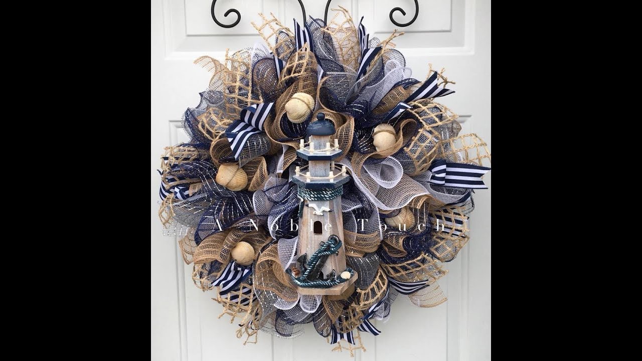How to  make a Lighthouse Nautical Wreath by A Noble Touch