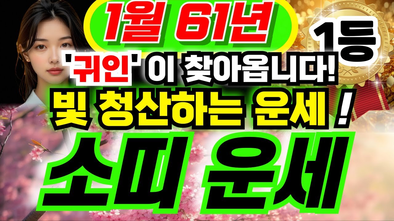 [2026년 1월 61년생 소띠운세] 2026년 1월 엄청난 대운이 들어옵니다!! 말년에 금전,재물운,문서운까지 들어와 경사난다! l 65세 소띠 #사주 #운세