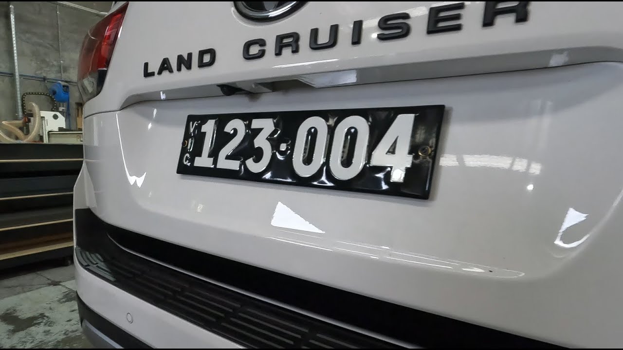 How to install VIC Heritage Plate 6 Digit - Toyota GR Sport LandCruiser 300 REAR