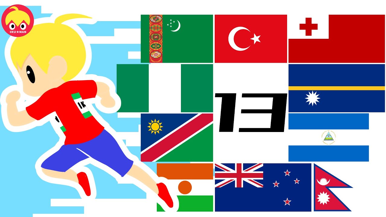 ピタゴラ国旗リレー１３（２０２０年の東京オリンピック開会式入場順を予想）