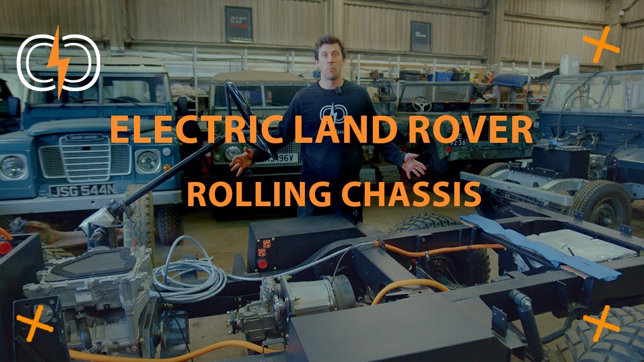 Electric Land Rover rolling chassis