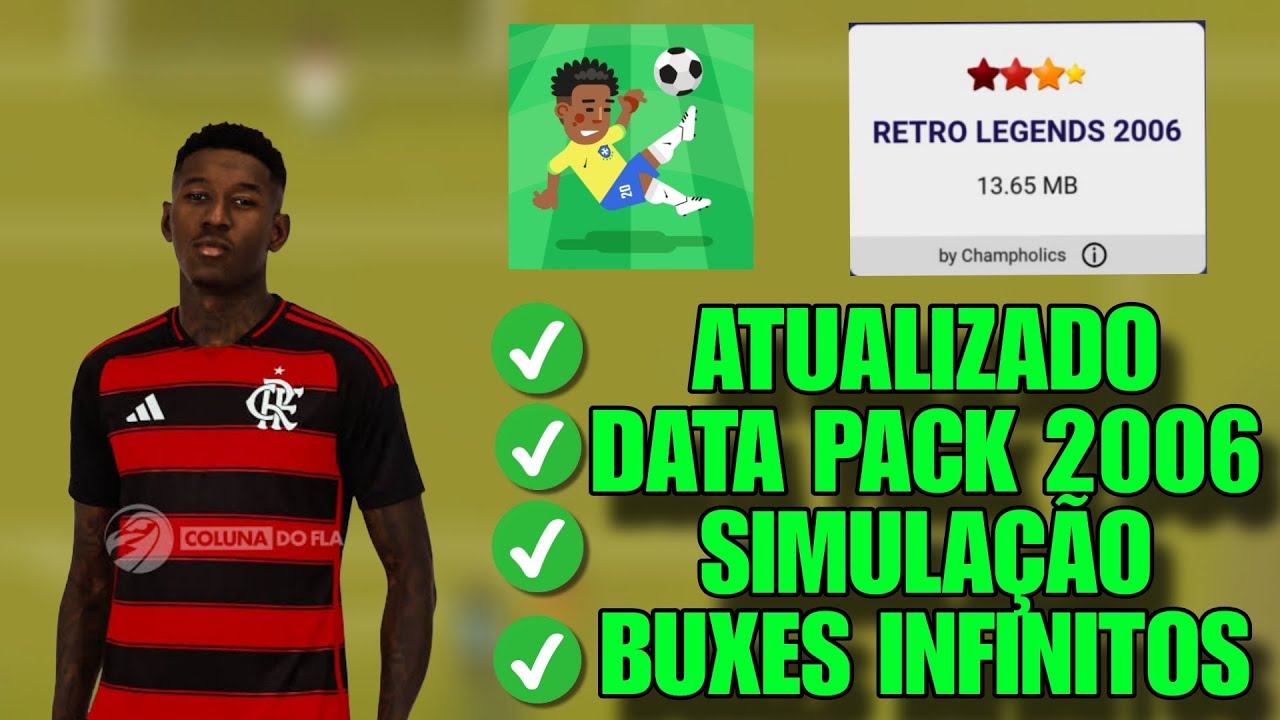 SAIUU🔥 WORLD SOCCER CHAMPS 11.0 DATA PACK 2006 COM BUXES INFINITOS