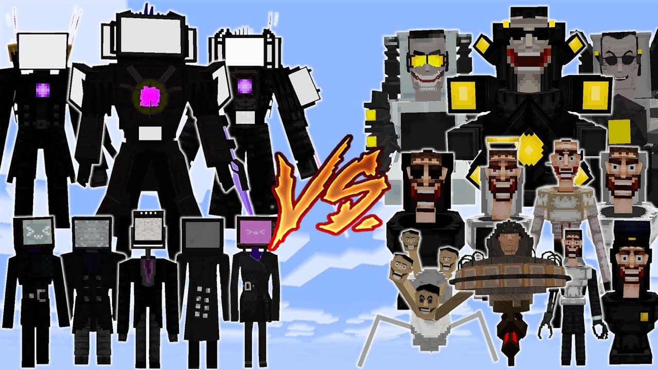 NEW SKIBIDI TV MAN vs SKIBIDI TOILET - SKIBIDI TOILET MULTIVERSE V8.6 | MINECRAFT PE BATTLE