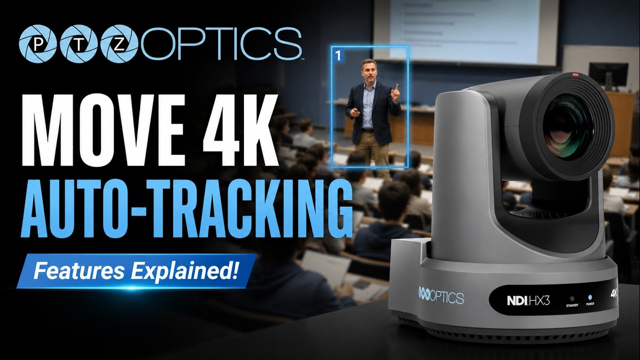 PTZOptics Move 4K | Объяснение мощных функций автоматического слежения!