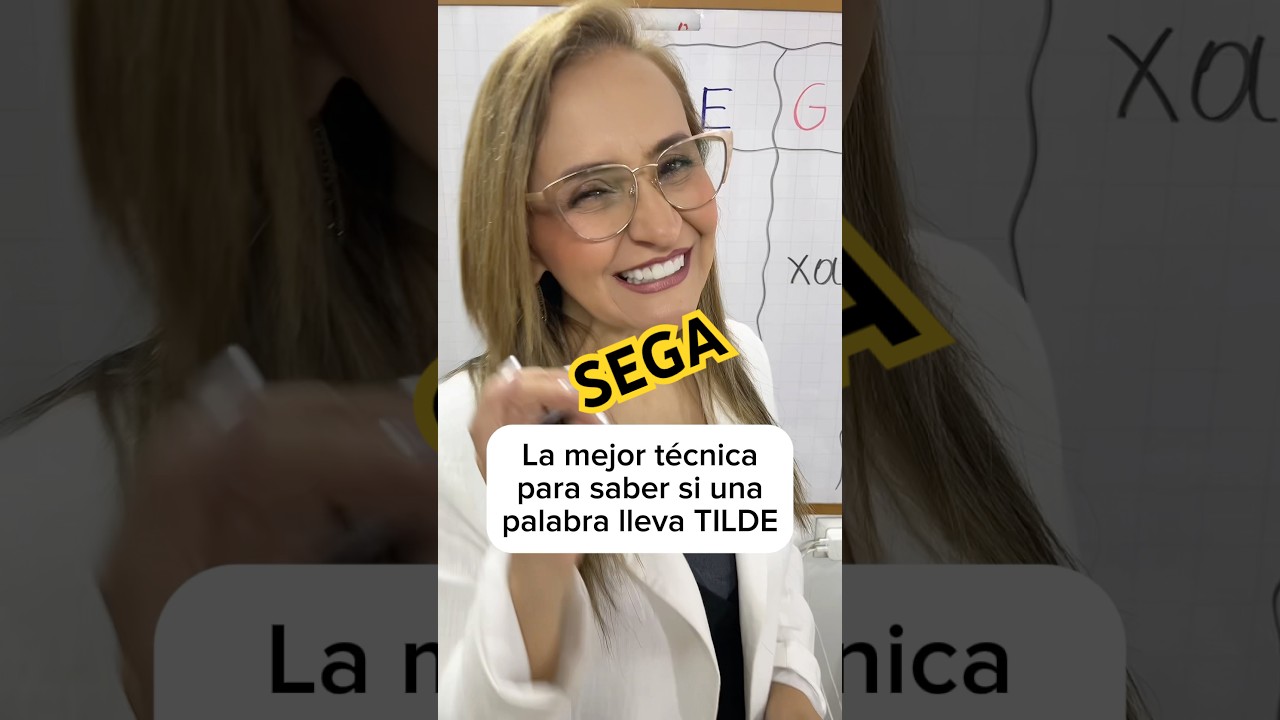 Esta es la mejor t&eacute;cnica para poner la tilde. La t&eacute;cnica SEGA de la profe M&oacute;nica