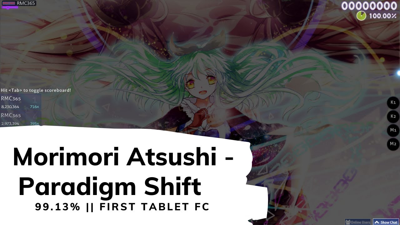 First Tablet FC! || Morimori Atsushi - Paradigm Shift [toybot's Insane] 99.13% || osu!