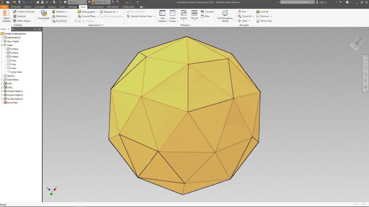 Pentakis Dodecahedron - Autodesk Inventor