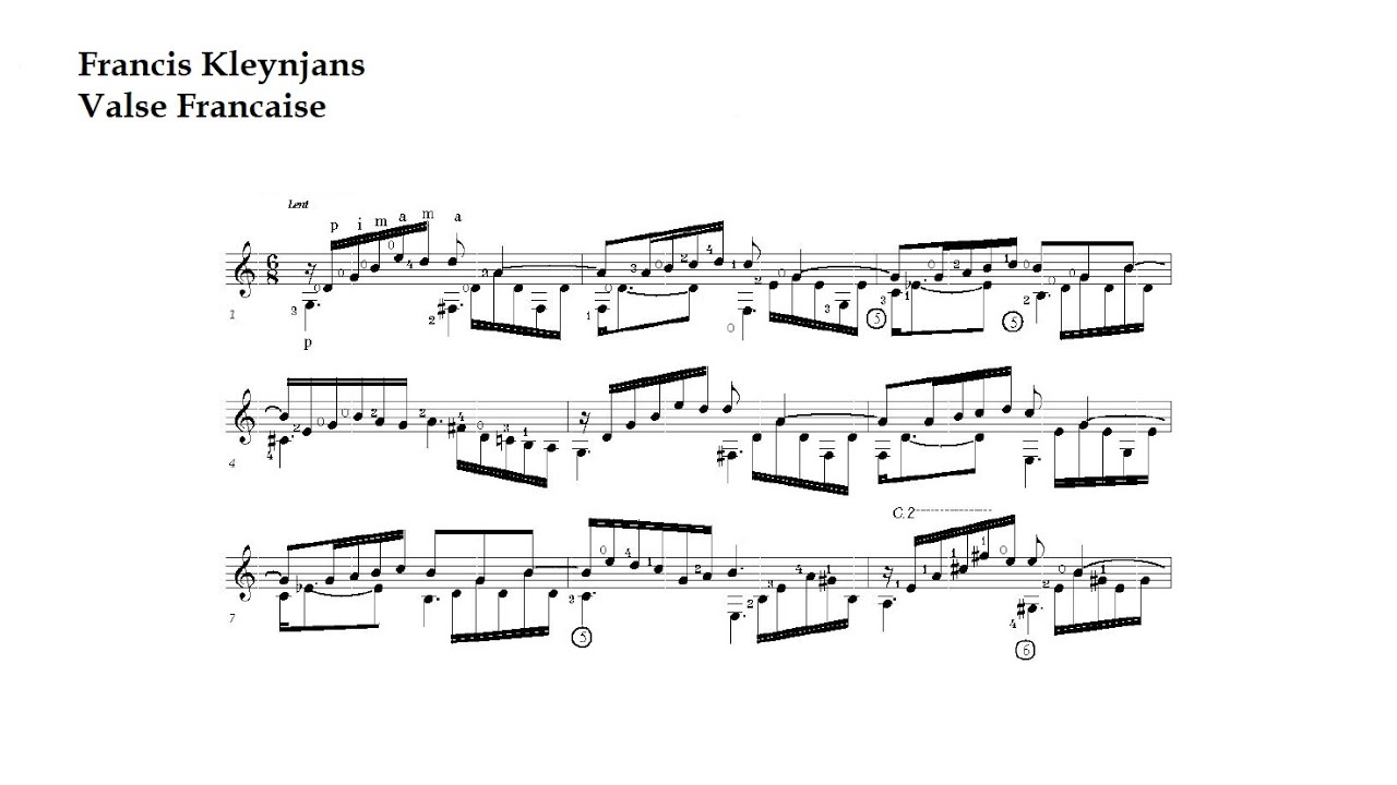 F. Kleynjans. Valse Francaise