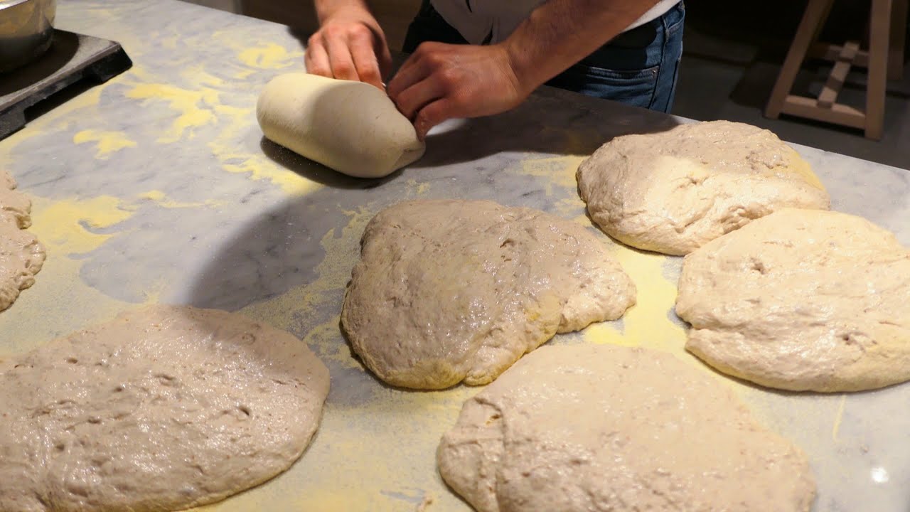 Baking Bread Loaves the Italian Way. London Eataly. Italian Food
