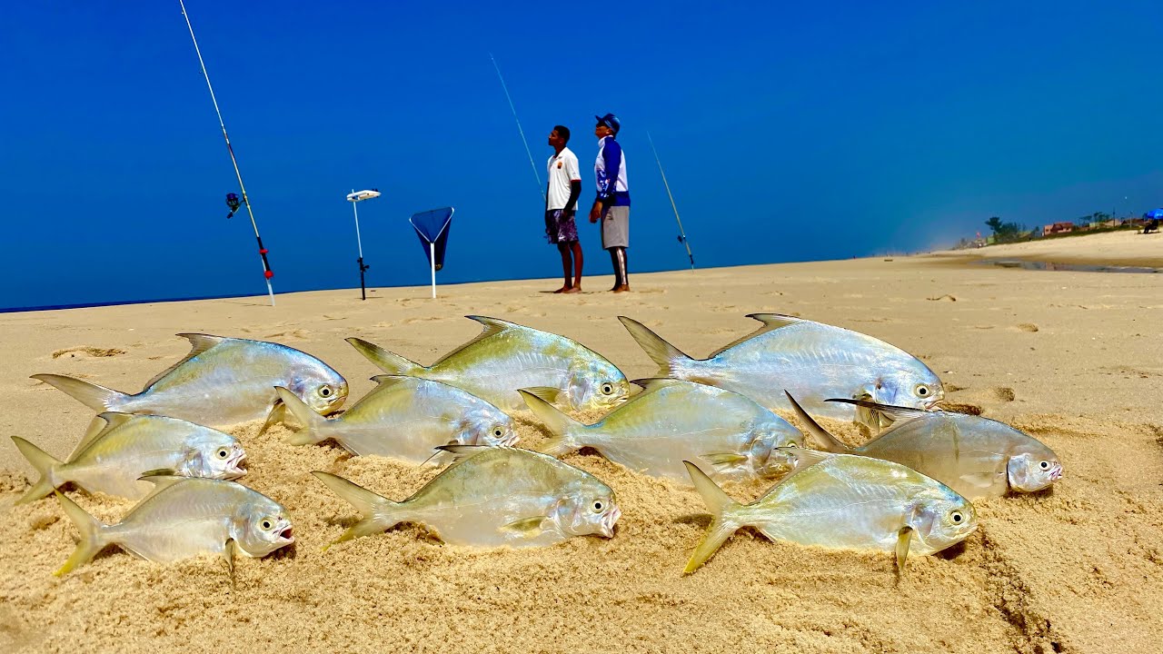 PESCA de PRAIA com DICAS que vão te ajudar a ENCHER O BALDE DE  PEIXES usando apenas ISCAS NATURAIS